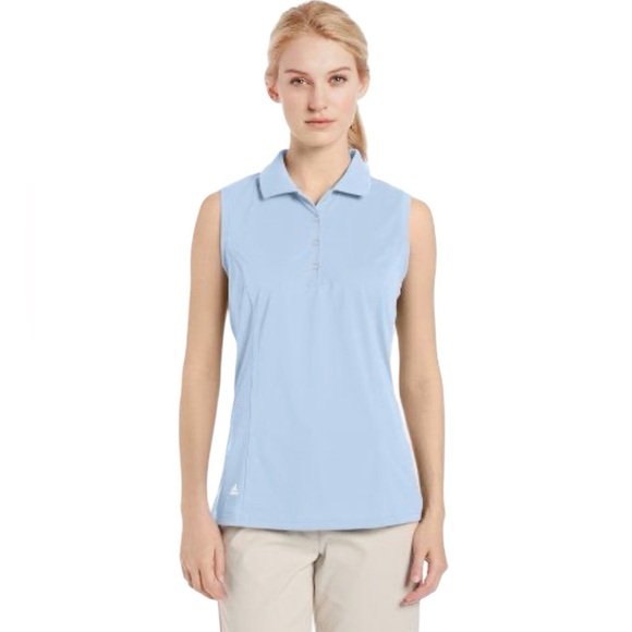 Adidas Tops - Adidas Ultimate365 Sleeveless Light Blue Golf Polo NWOT Lg